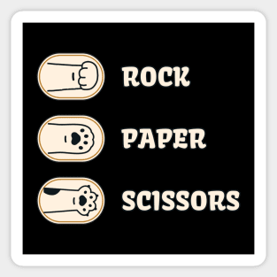 Cat rock paper scissors Sticker
